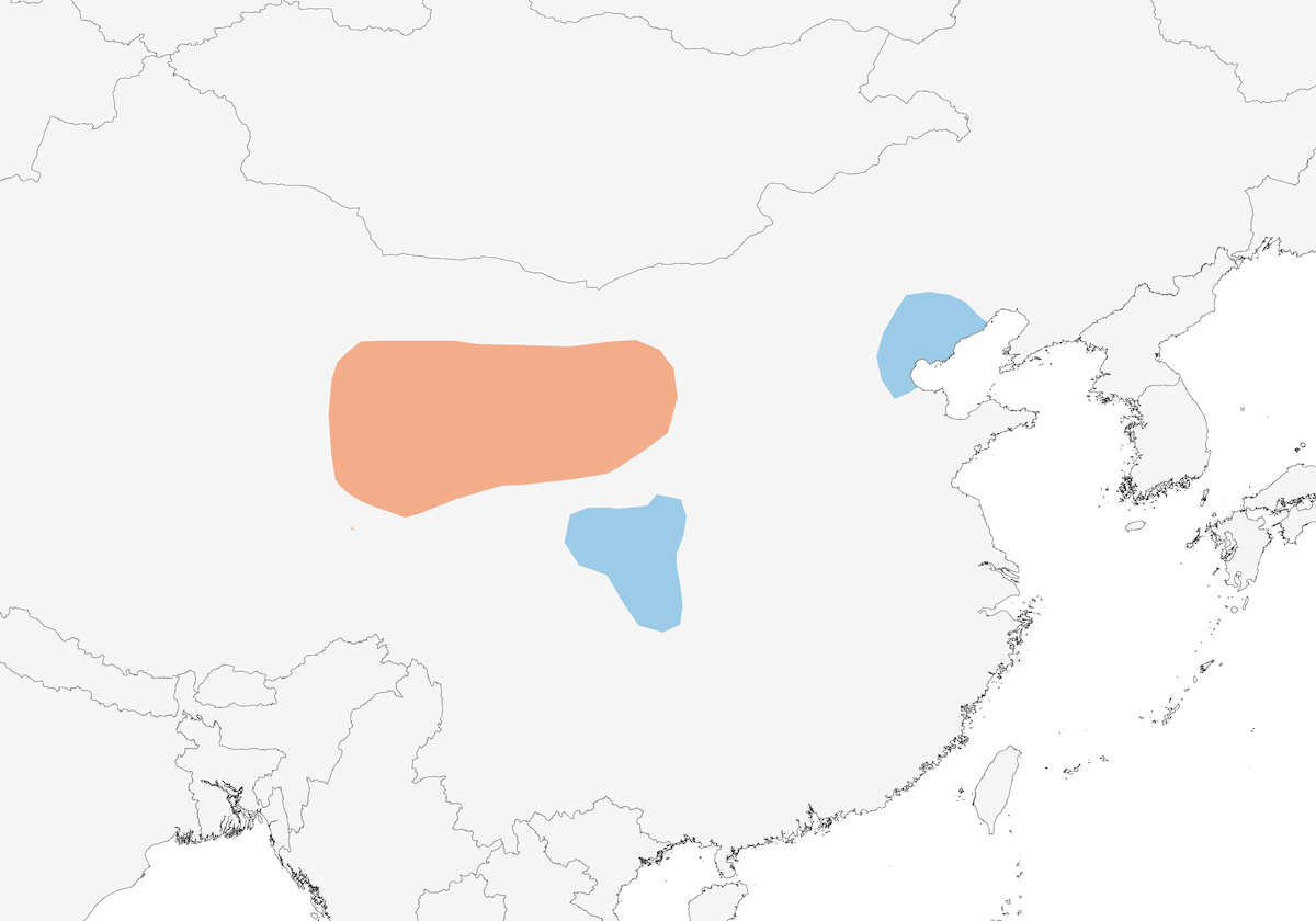 Ala Shan Redstart, Distribution 1
