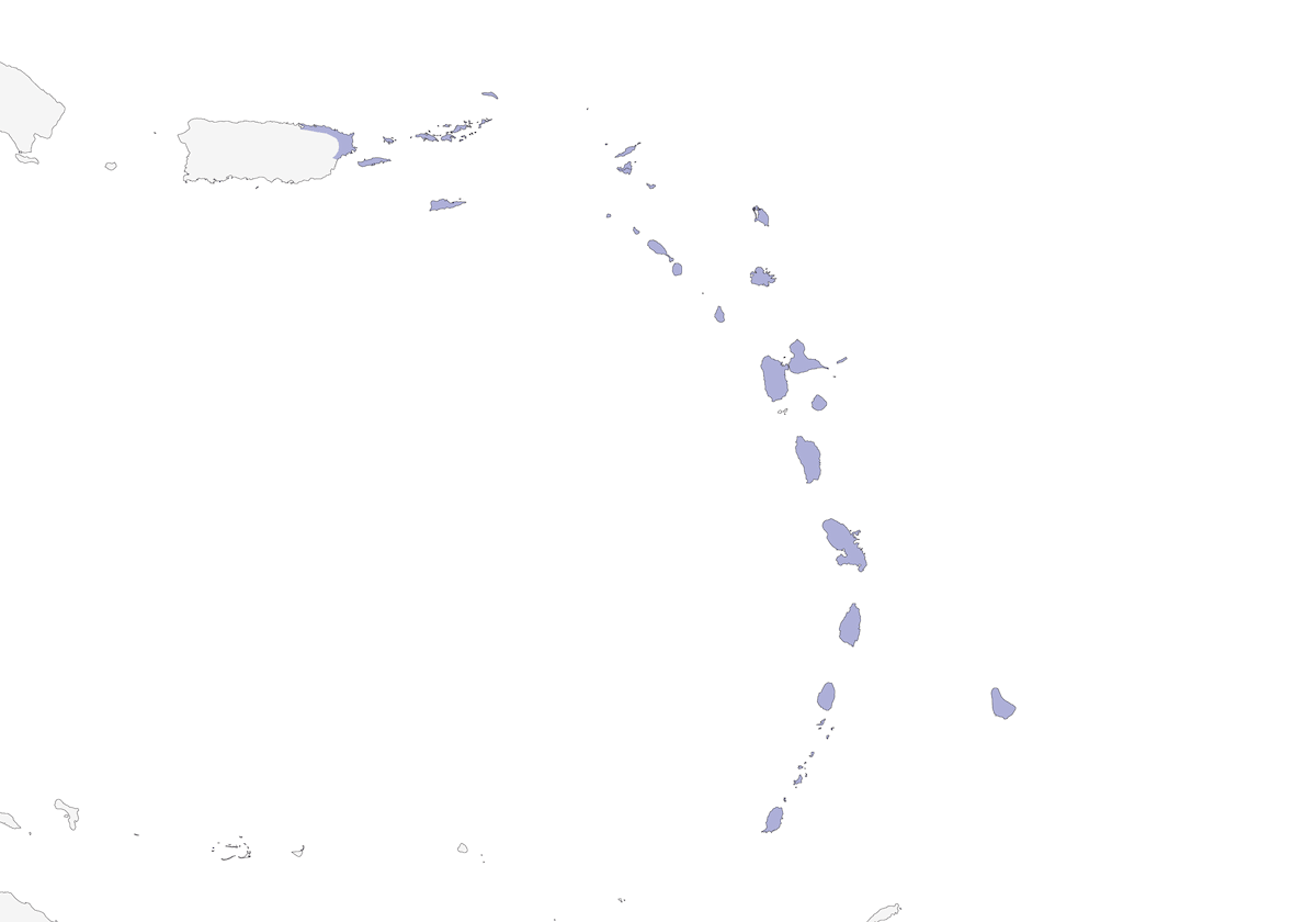 Colibri huppé des Antilles, Distribution 1