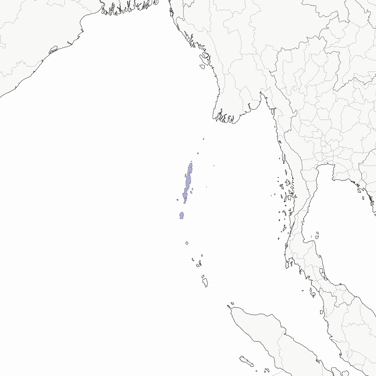 Andamanen-Bulbul, Verbreitung 1