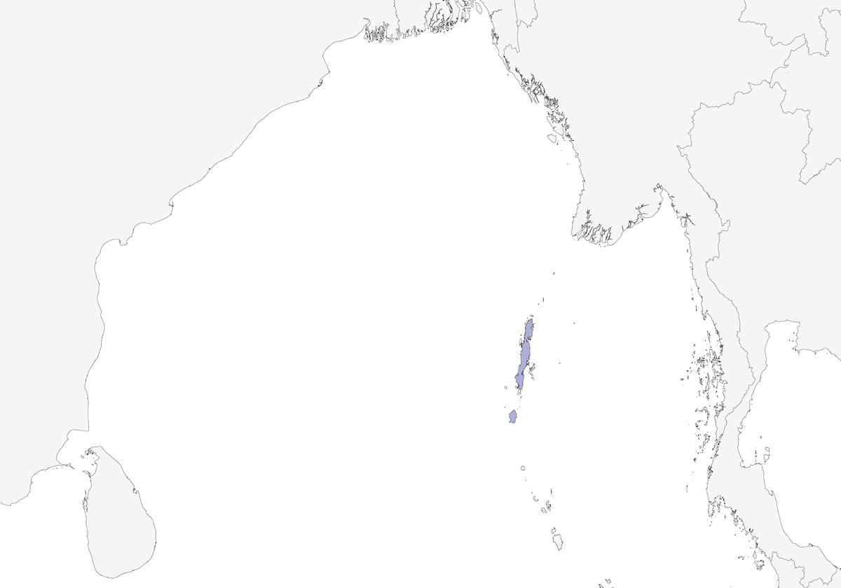 Oruga de Andamán, Distribución 1