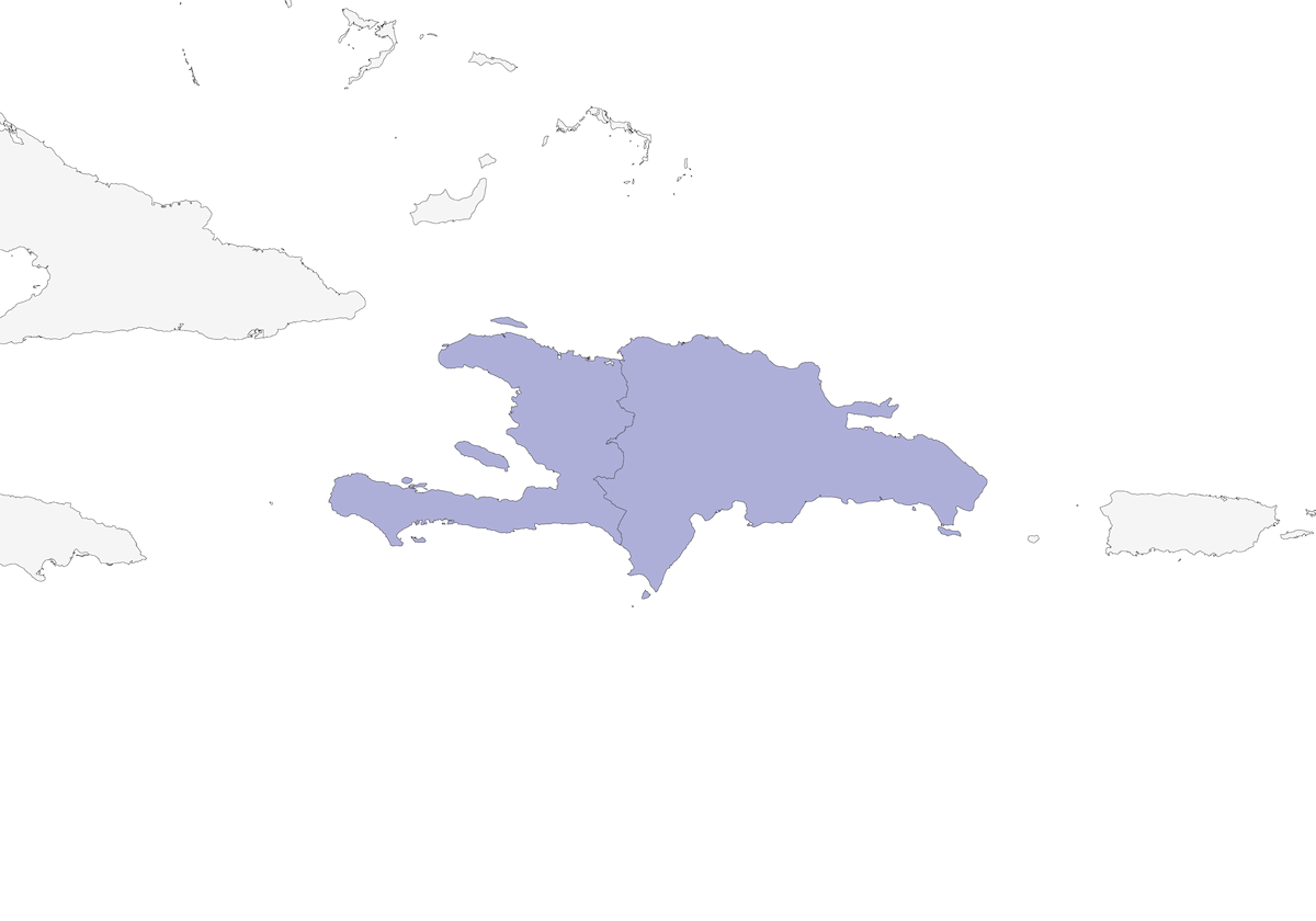 Hispaniola-Mangokolibri, Verbreitung 1