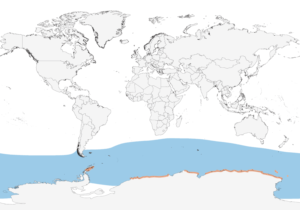 Pétrel antarctique, Distribution 1