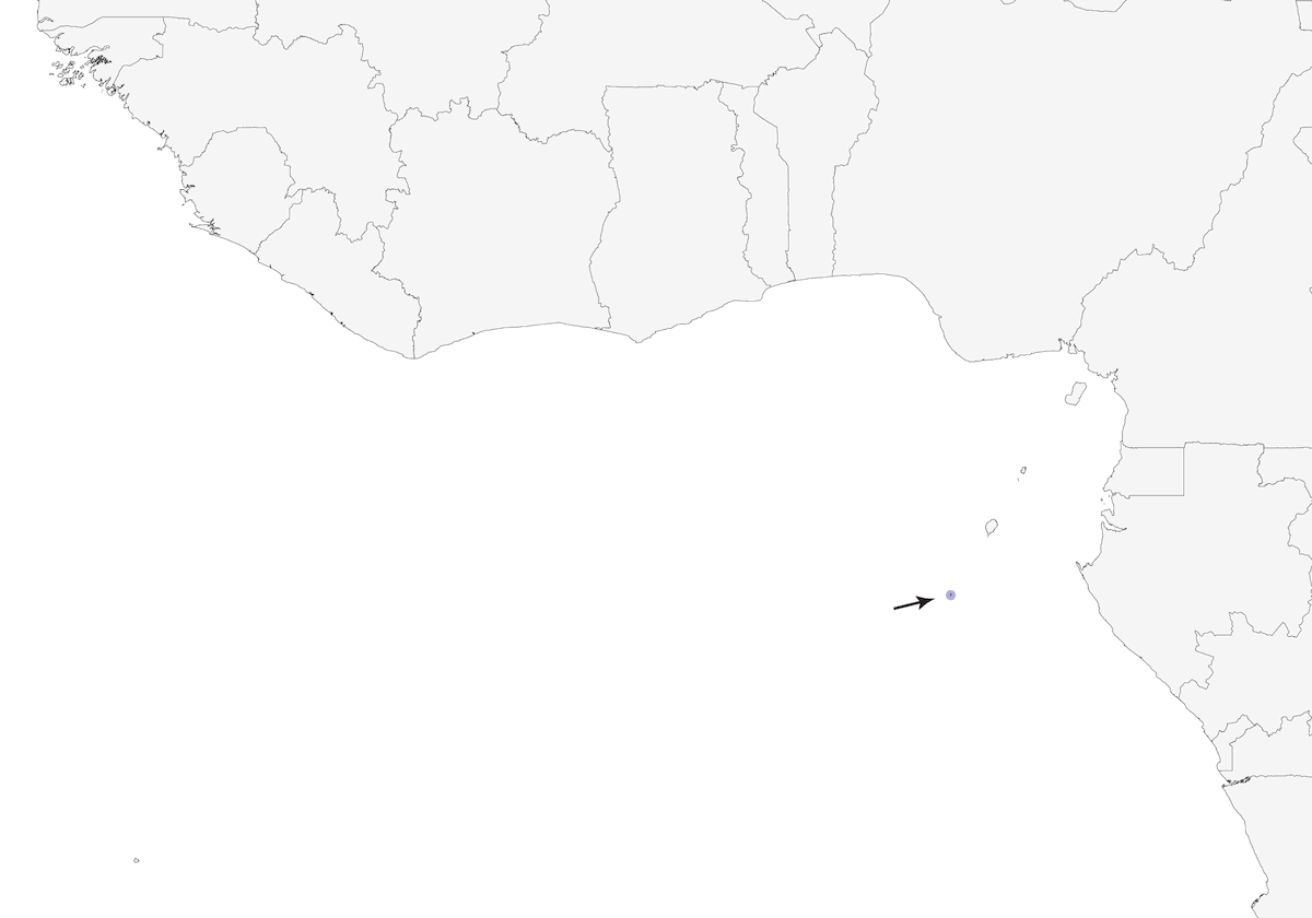 Zostérops d'Annobon, Distribution 1