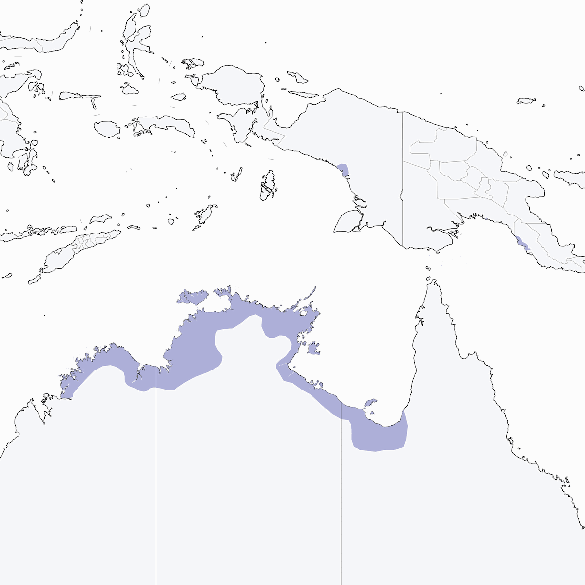 Codaventaglio di Arafura, Distribuzione 1