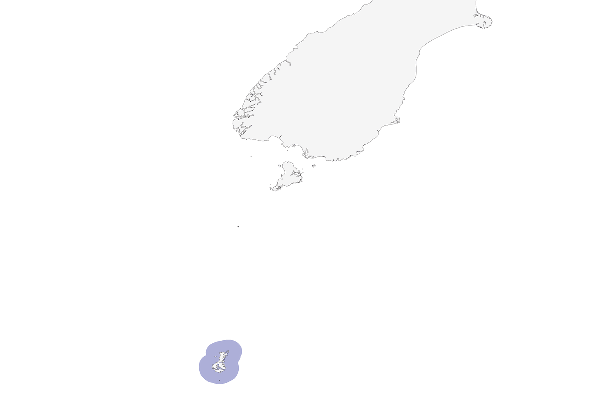 Cormoran des îles Auckland, Distribution 1