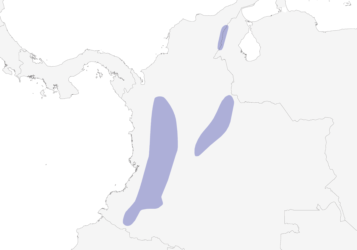 Batará crestibarrada, Distribución 1