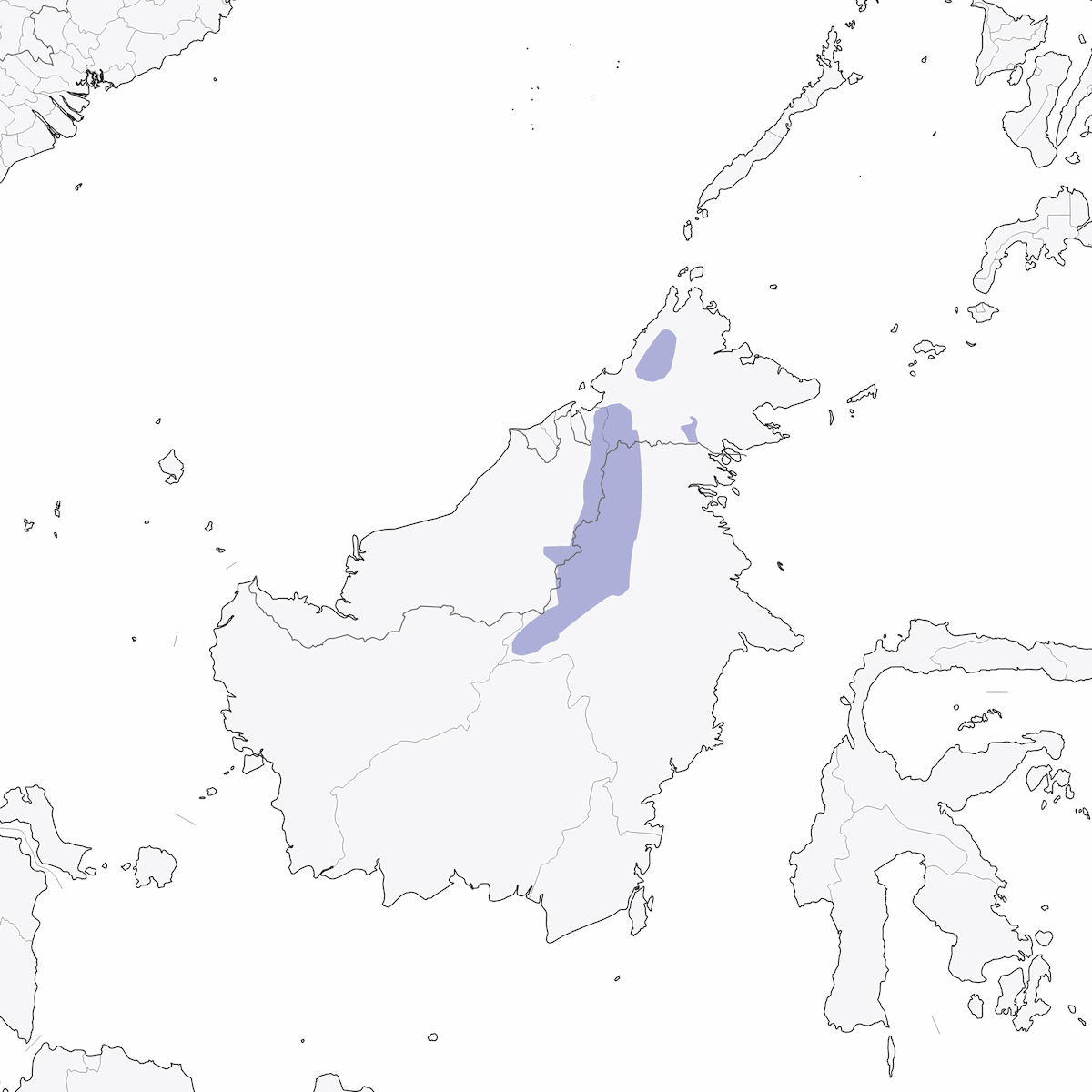 Bare-headed Laughingthrush, Distribution 1