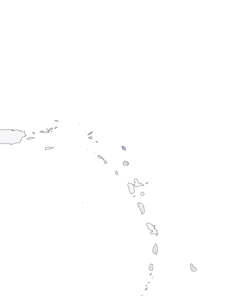 Parulide di Barbuda, Distribuzione 1