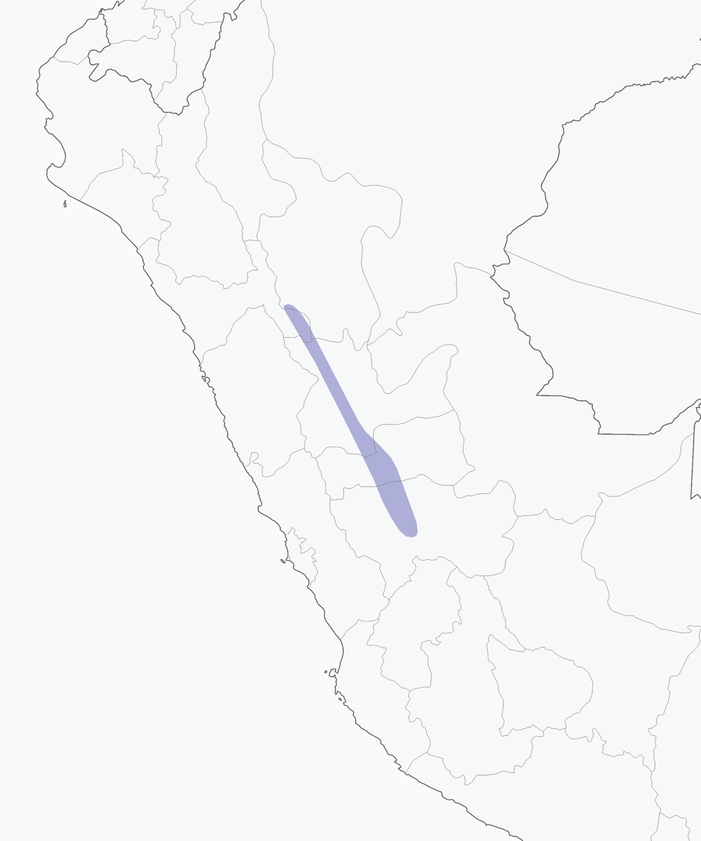 Cotinga ventrirrufa, Distribución 1