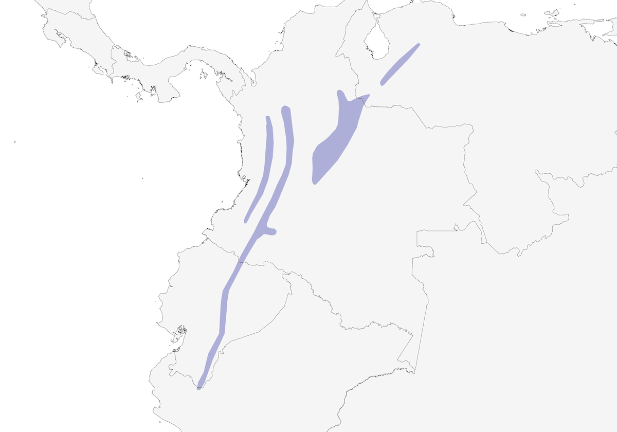 Black-billed Mountain-Toucan, Distribution 1