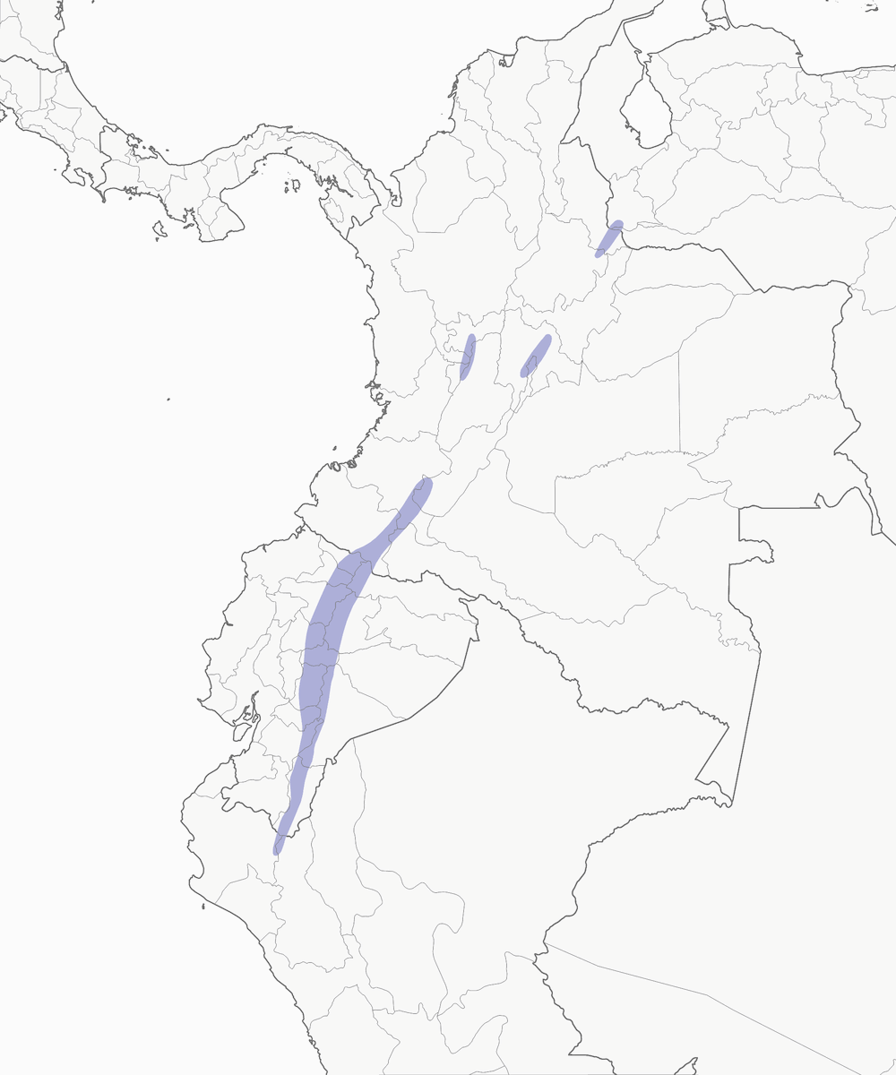 Tangara Serrana Pechinegra, Distribución 1