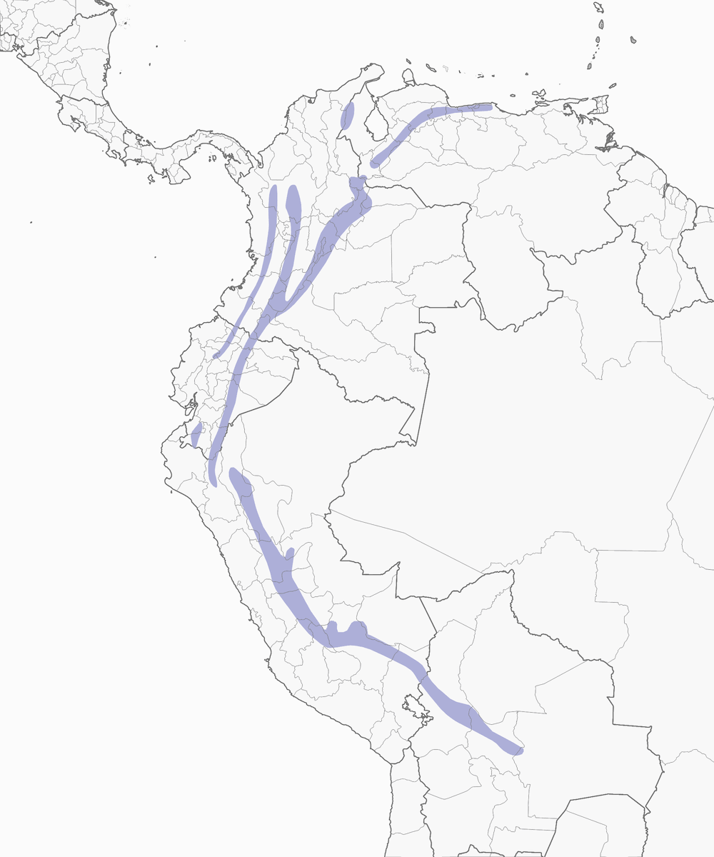 Tangara berilosa, Distribución 1