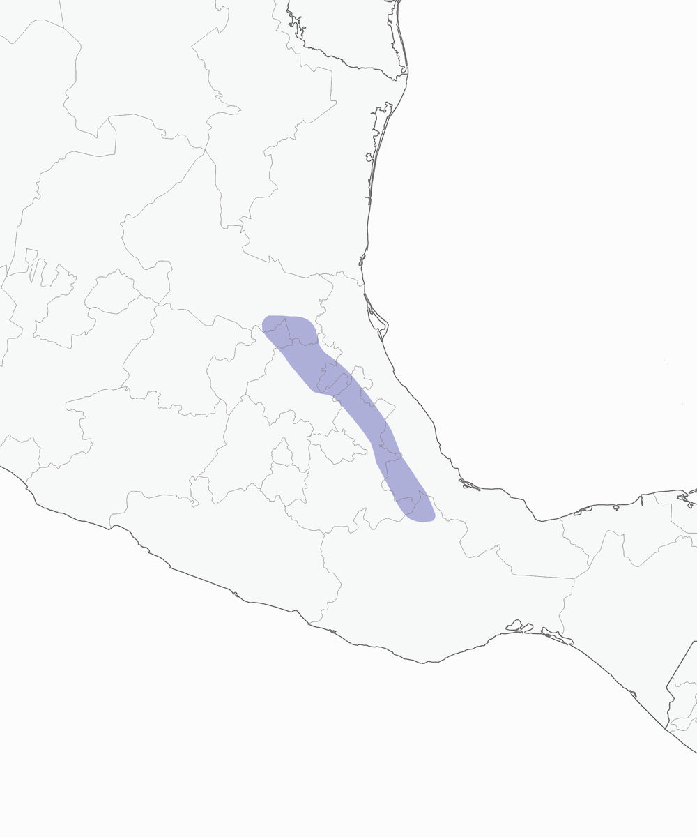 Perdiz Arbolera Barbuda, Distribución 1