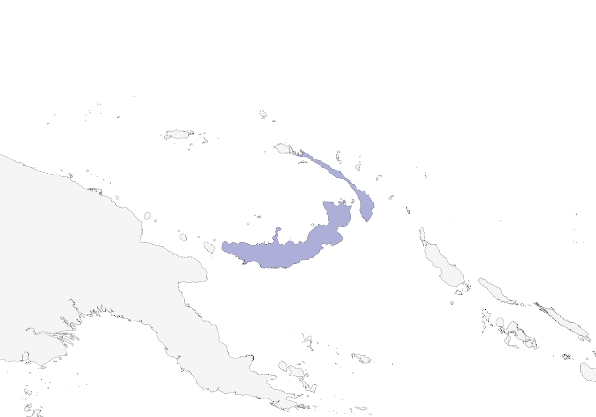 Bismarck Woodswallow, Distribution 1