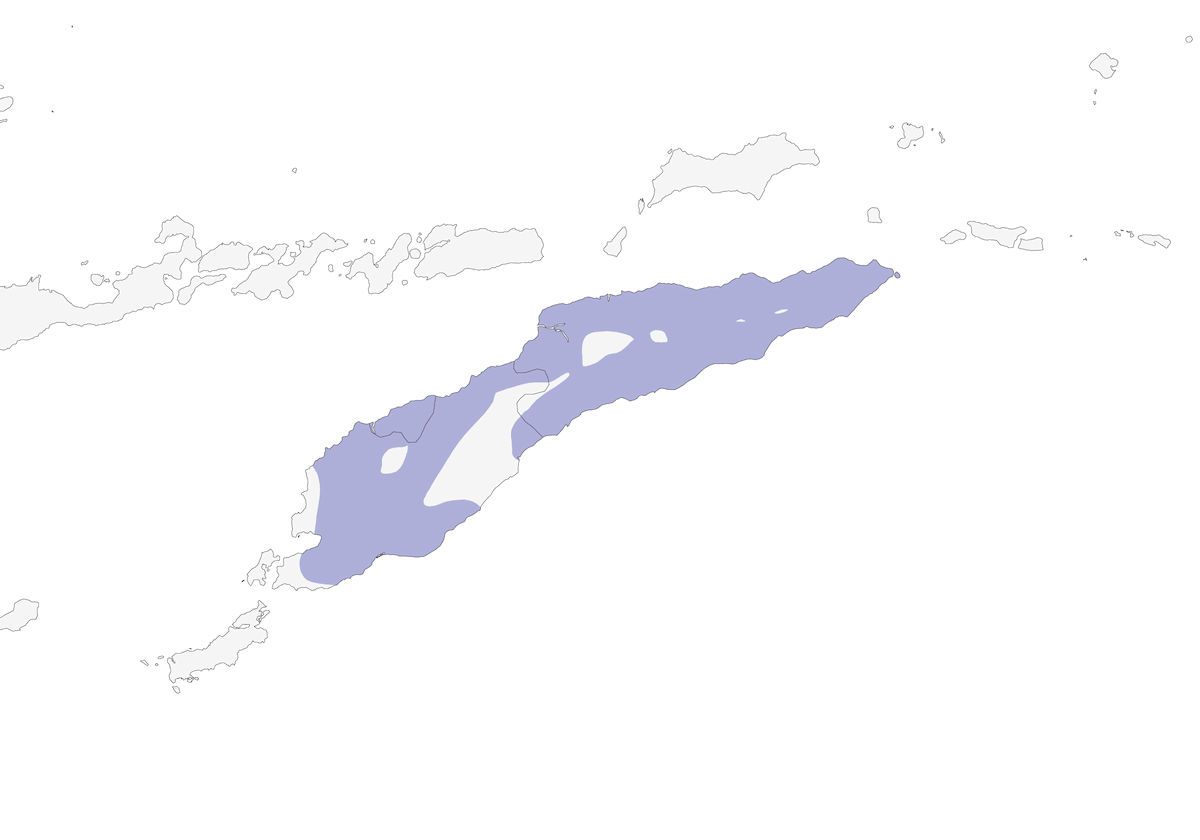 Melífrago Pechinegro, Distribución 1