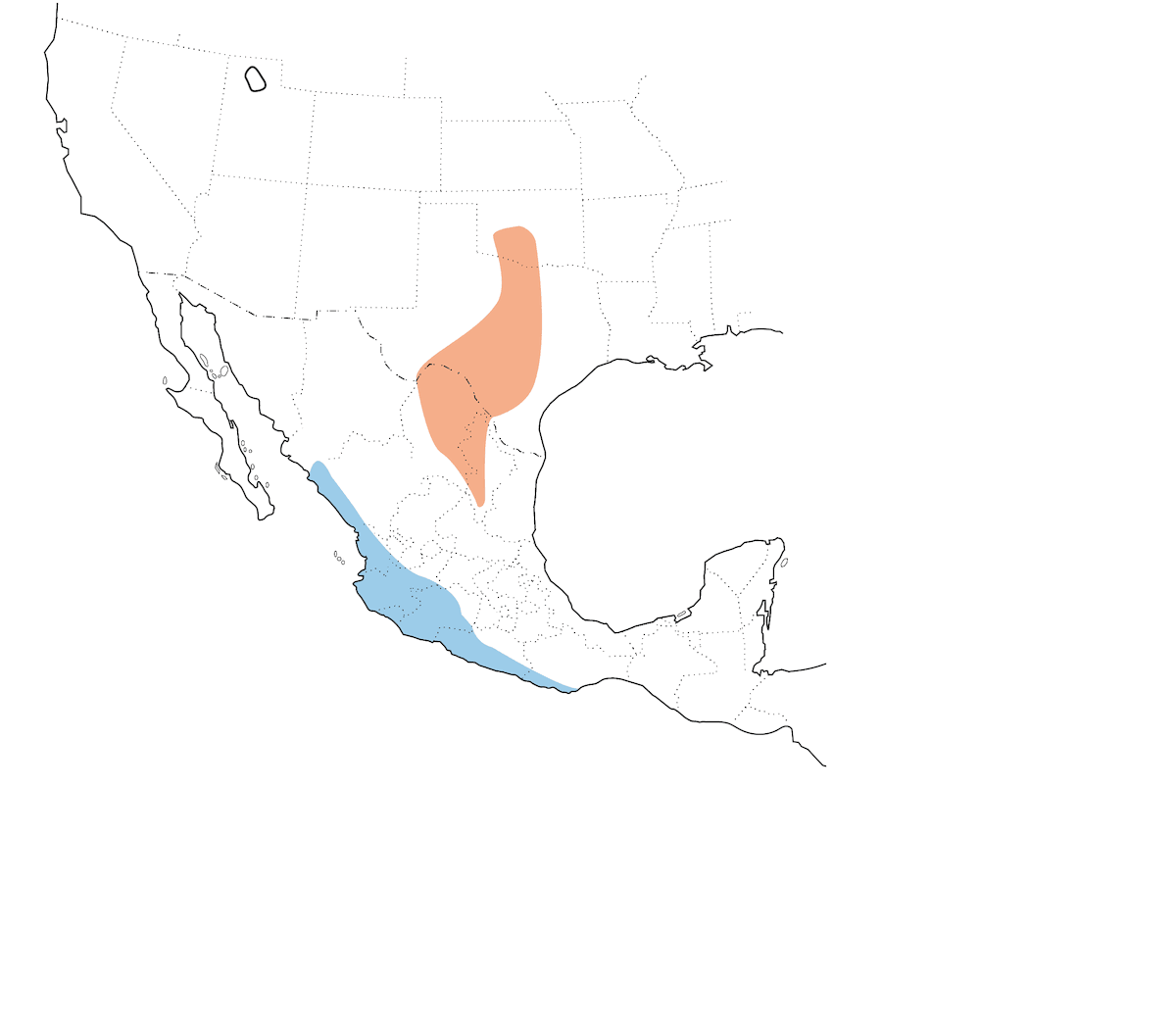 Black-capped Vireo, Distribution 1