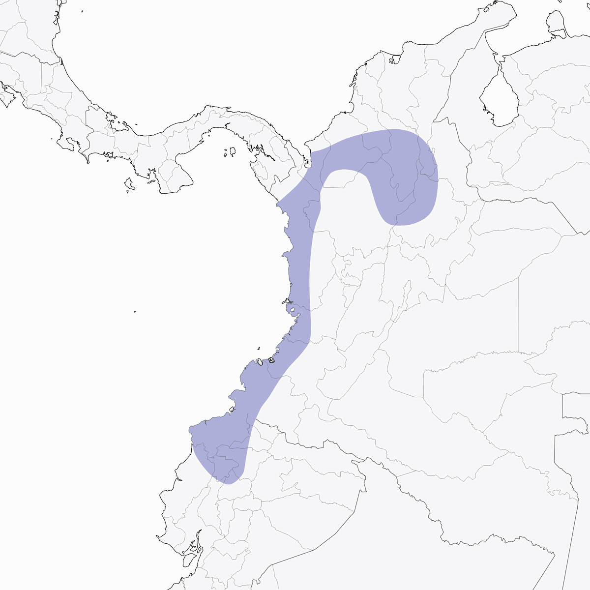 Trogone dalla gola nera del Chocó, Distribuzione 1