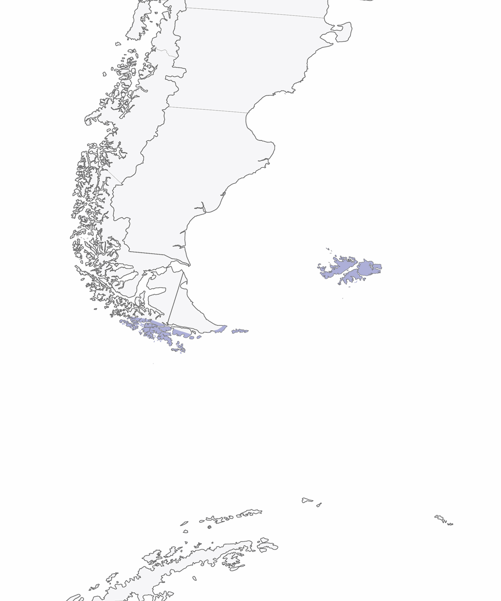 Blackish Cinclodes, Distribution 1