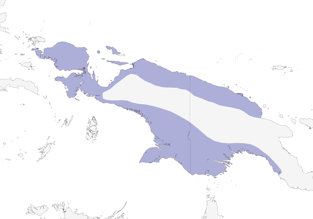 Blue-black Kingfisher, Distribution 1