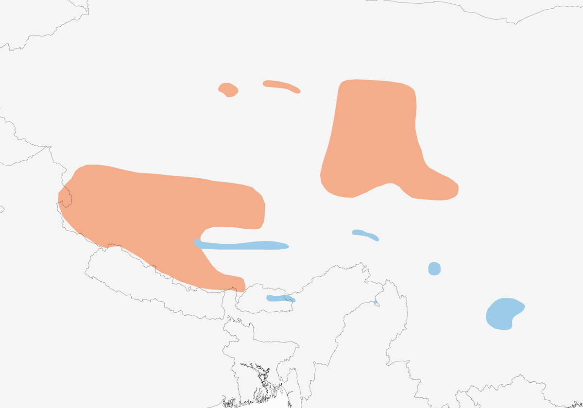 Black-necked Crane, Distribution 1