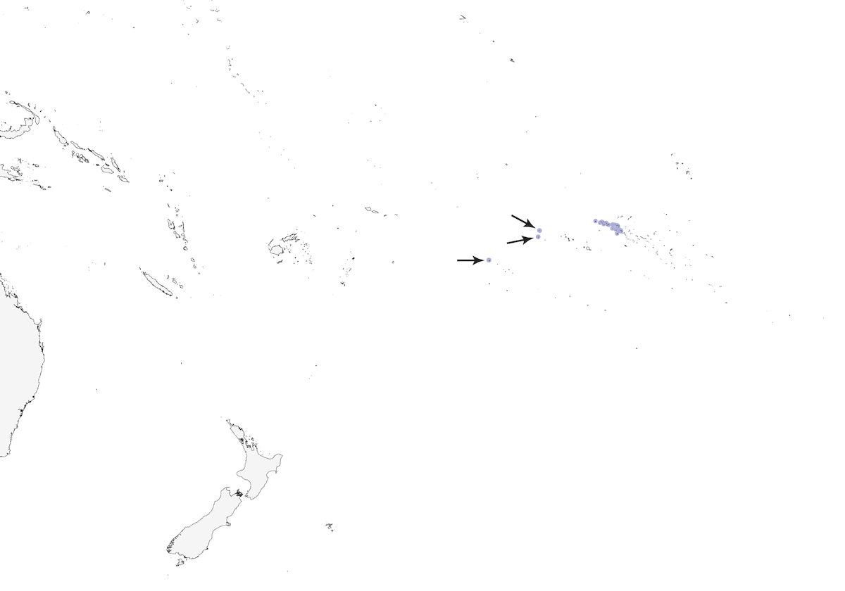 Tahiti-Lori, Verbreitung 1