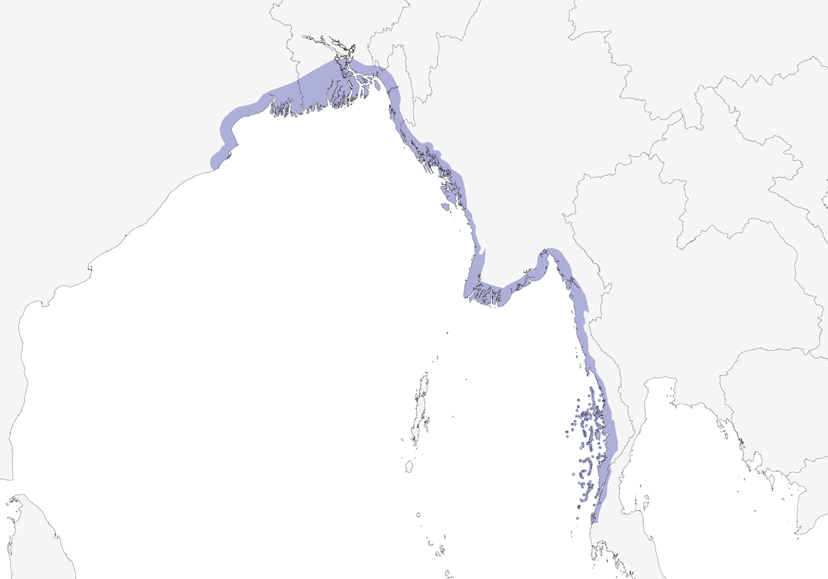 Brown-winged Kingfisher, Distribution 1