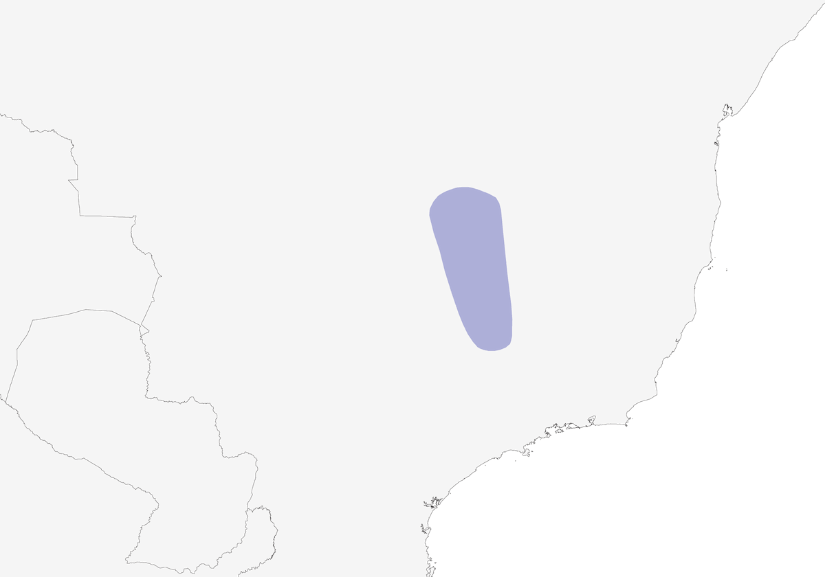 Tapaculo de Brasilia, Distribución 1