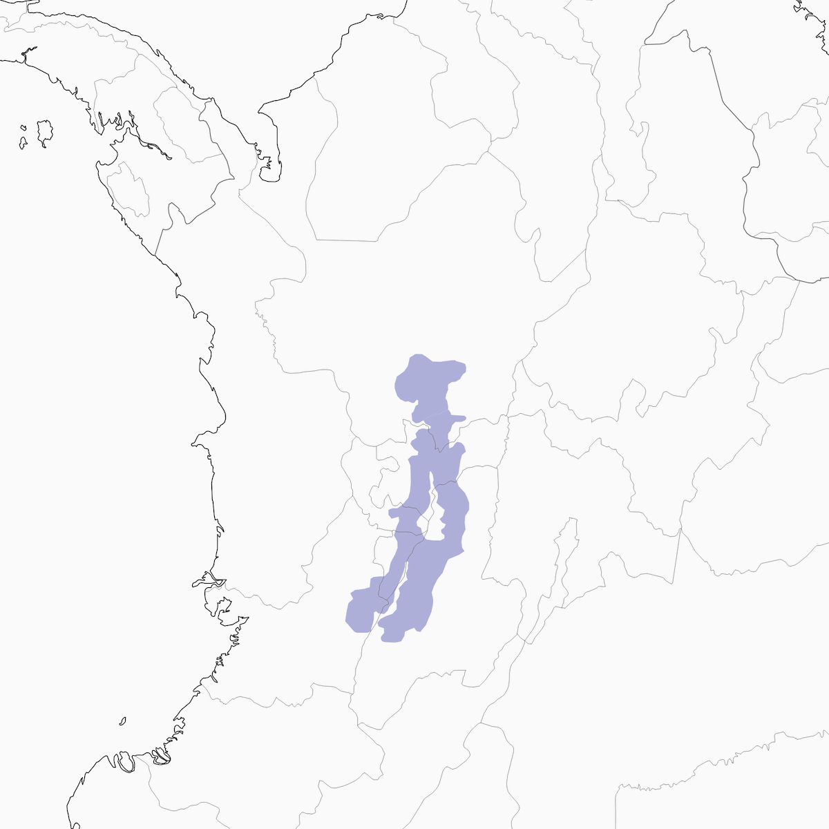 Pitta formichiera fasciata, Distribuzione 1