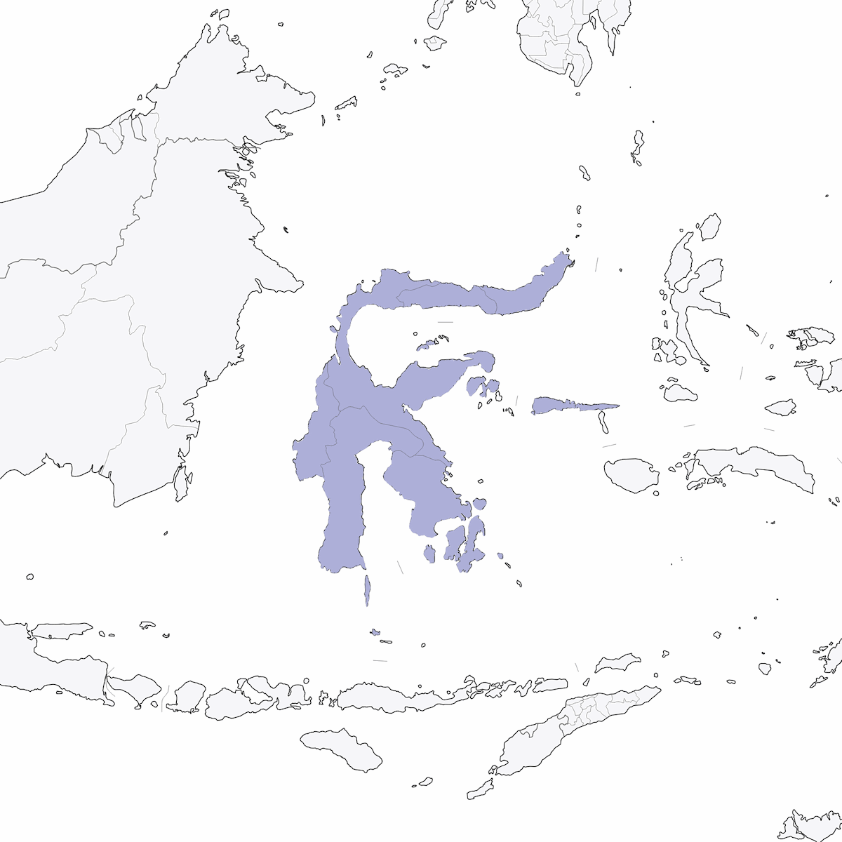 Sulawesi Brush Cuckoo, 分布 1