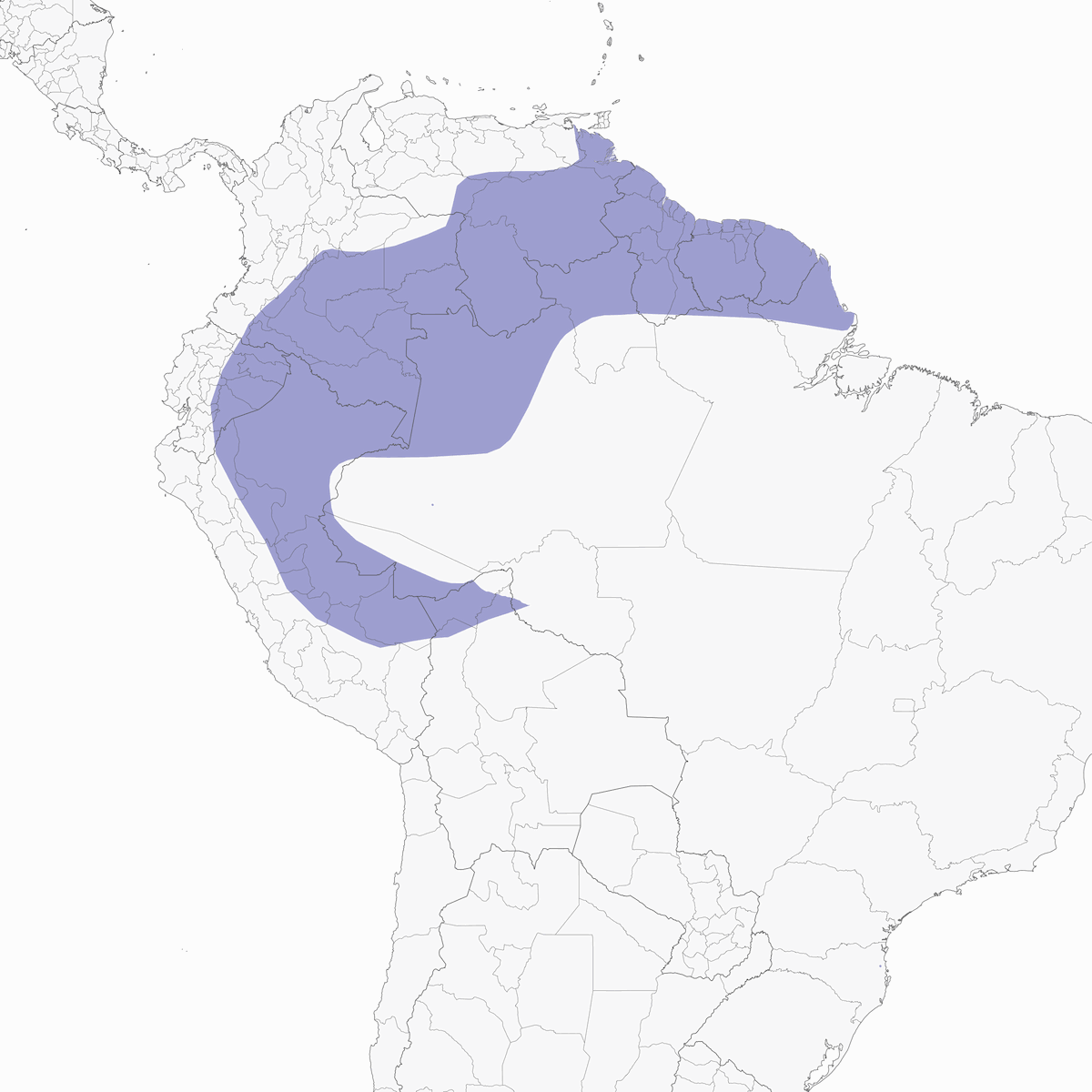 Guan fischiante dalla gola azzurra, Distribuzione 1