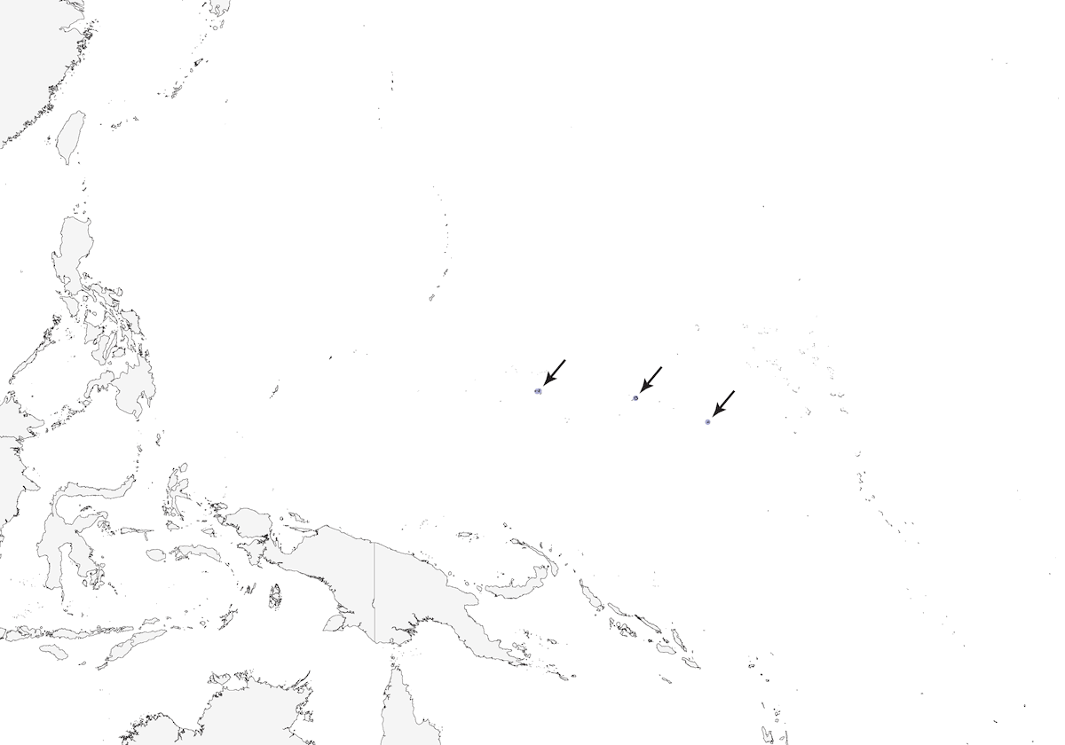 Caroline Islands Swiftlet, Distribution 1