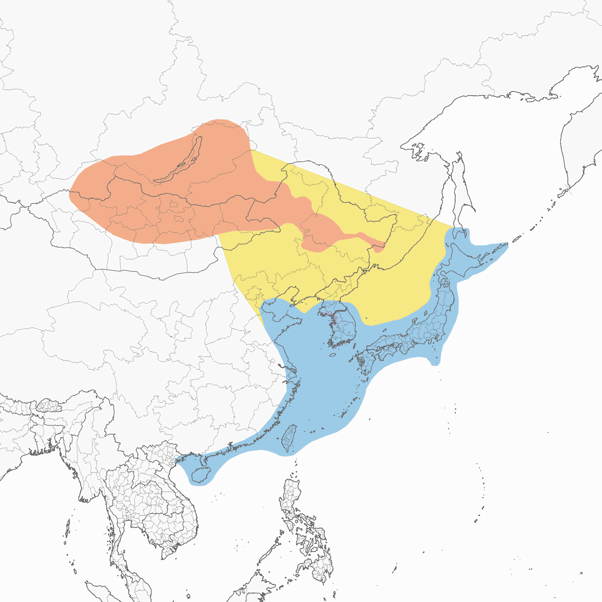 Mongolenmöwe, Verbreitung 1