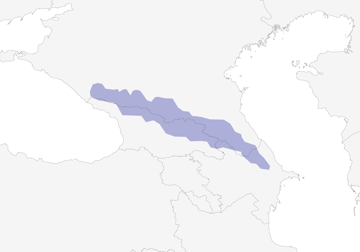 Kaukasus-Königshuhn, Verbreitung 1