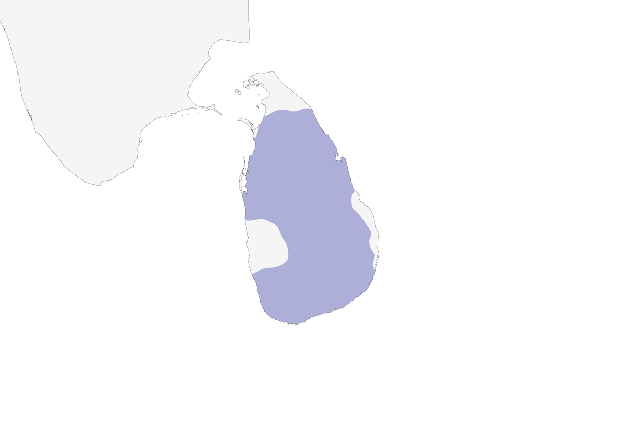 Sri Lanka Junglefowl, Distribution 1