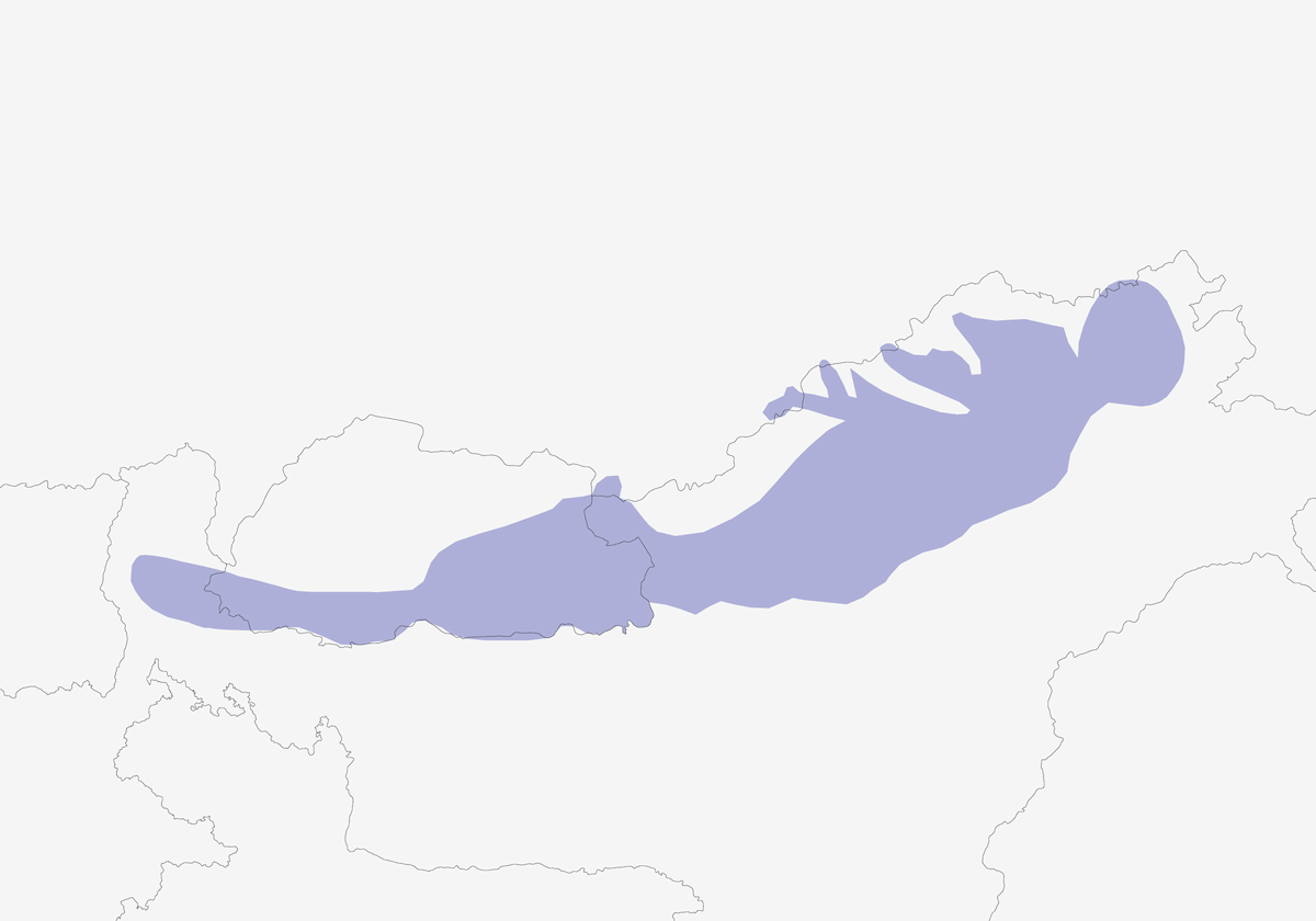 Perdiz pechicastaña, Distribución 1
