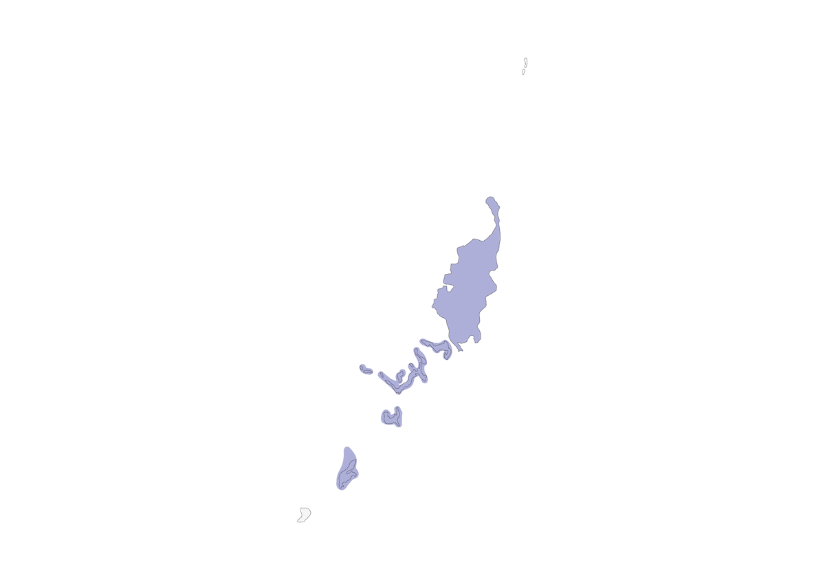 Coracina di Palau, Distribuzione 1