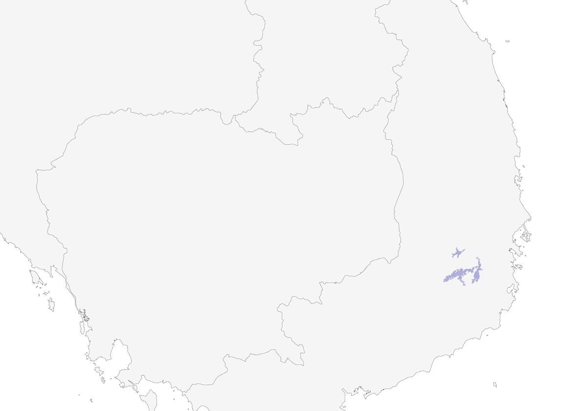 Garrulo ridente dal collare, Distribuzione 1