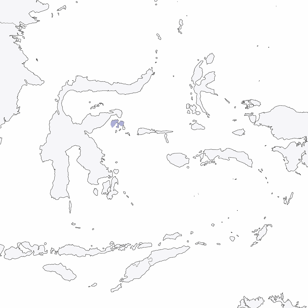 Banggai Cicadabird, Distribution 1