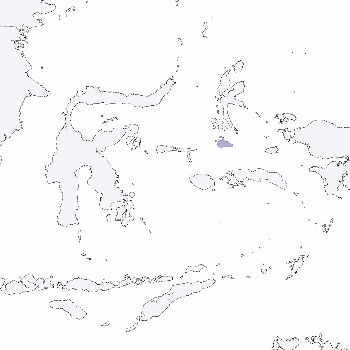 Obi Cicadabird, Distribution 1