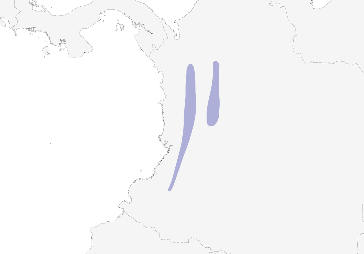 Tanagra formichiera crestata, Distribuzione 1