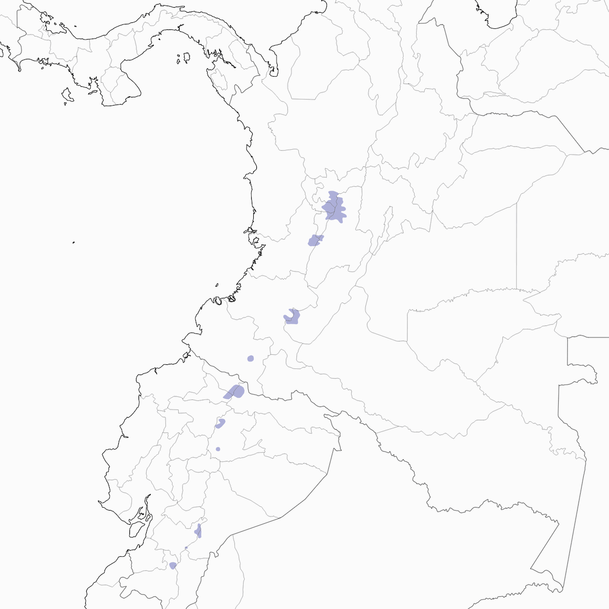 Crescent-faced Antpitta, Distribution 1