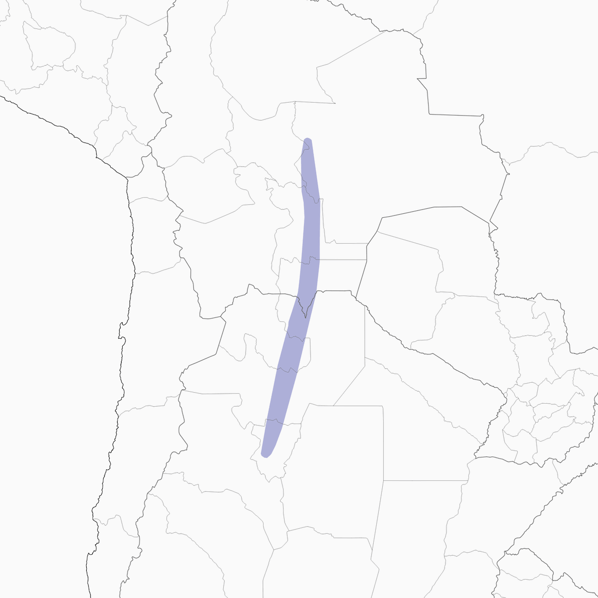 Yungas Guan, 分布 1