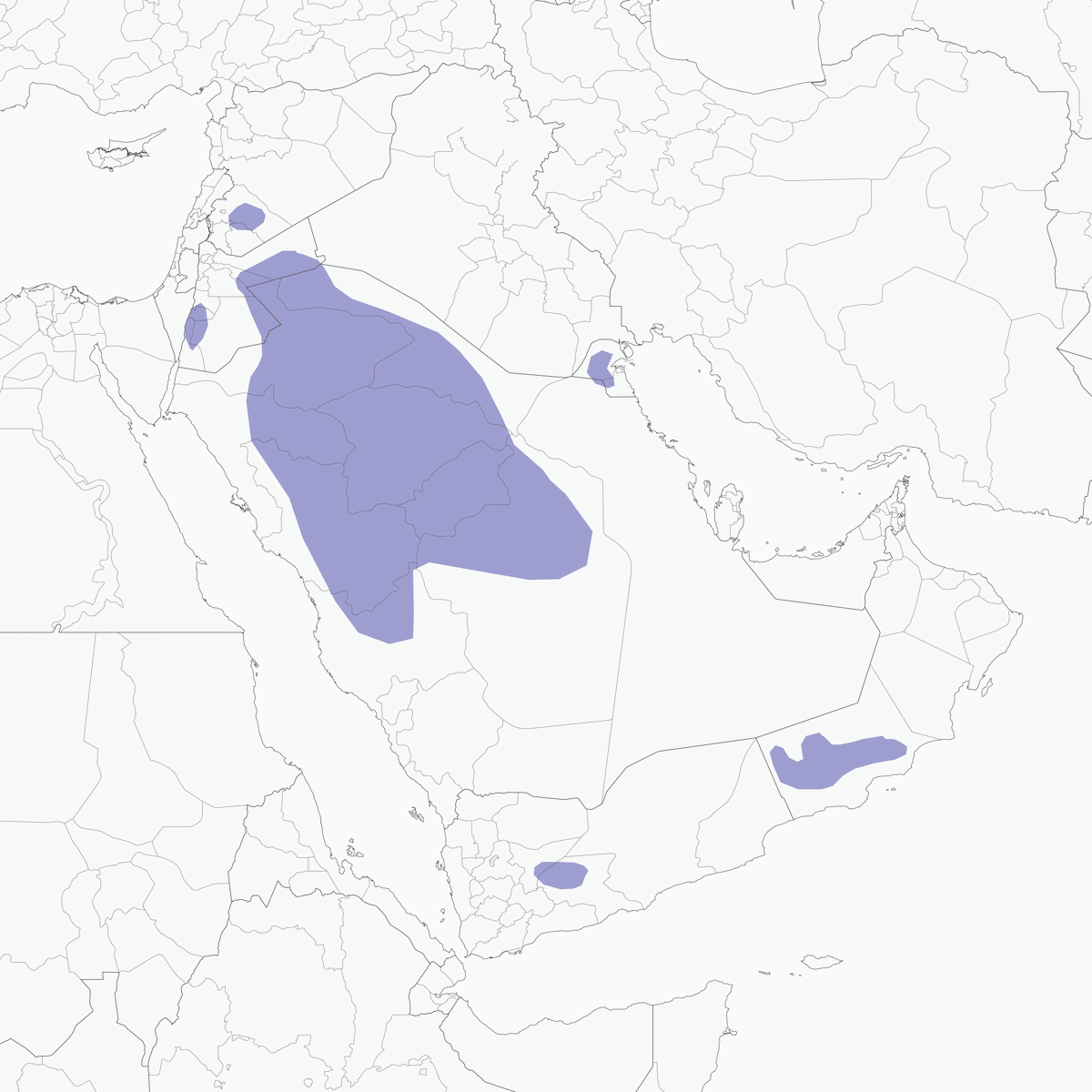 Alouette d'Arabie, Distribution 1