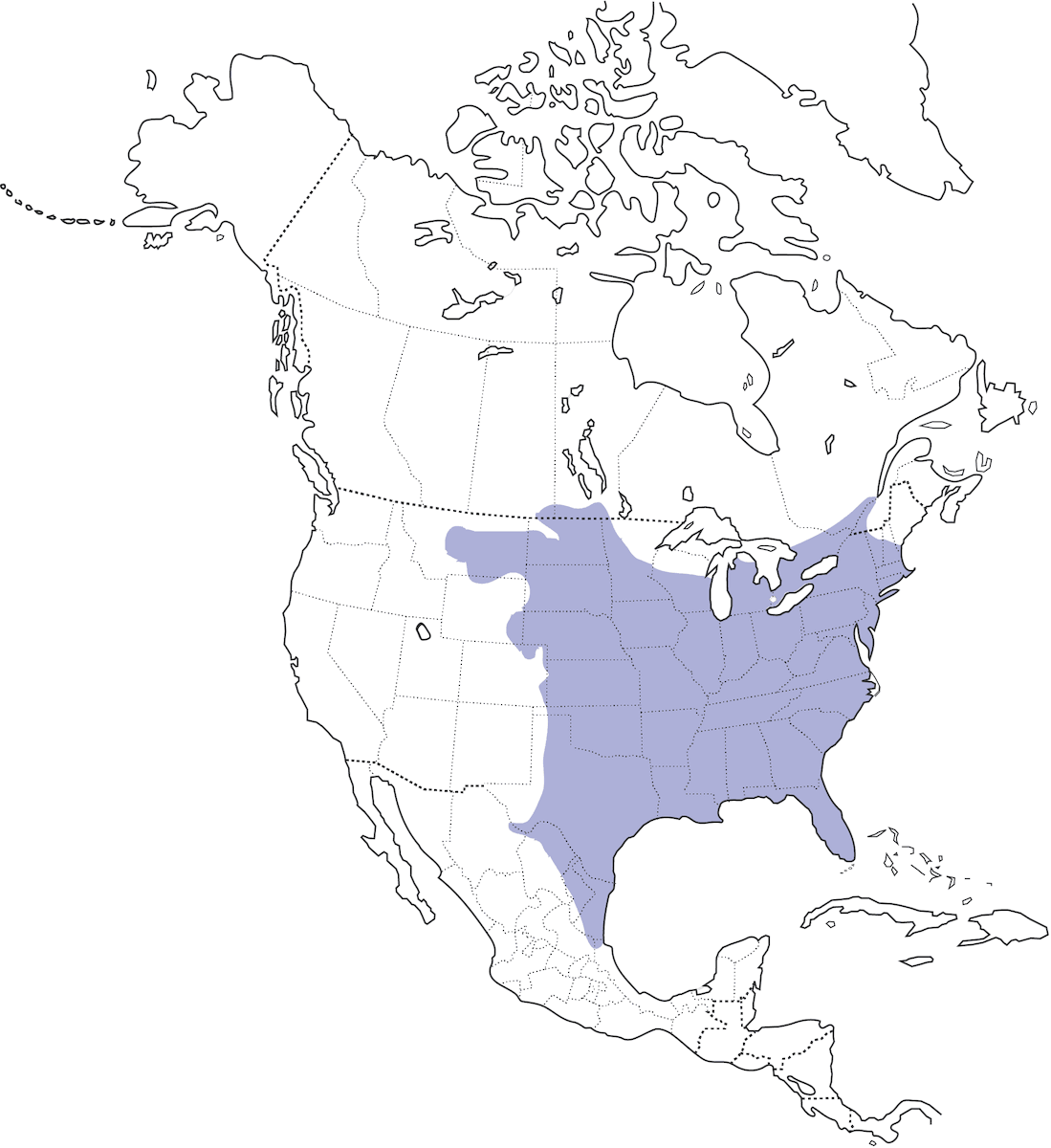 Eastern Screech-Owl, Distribution 1