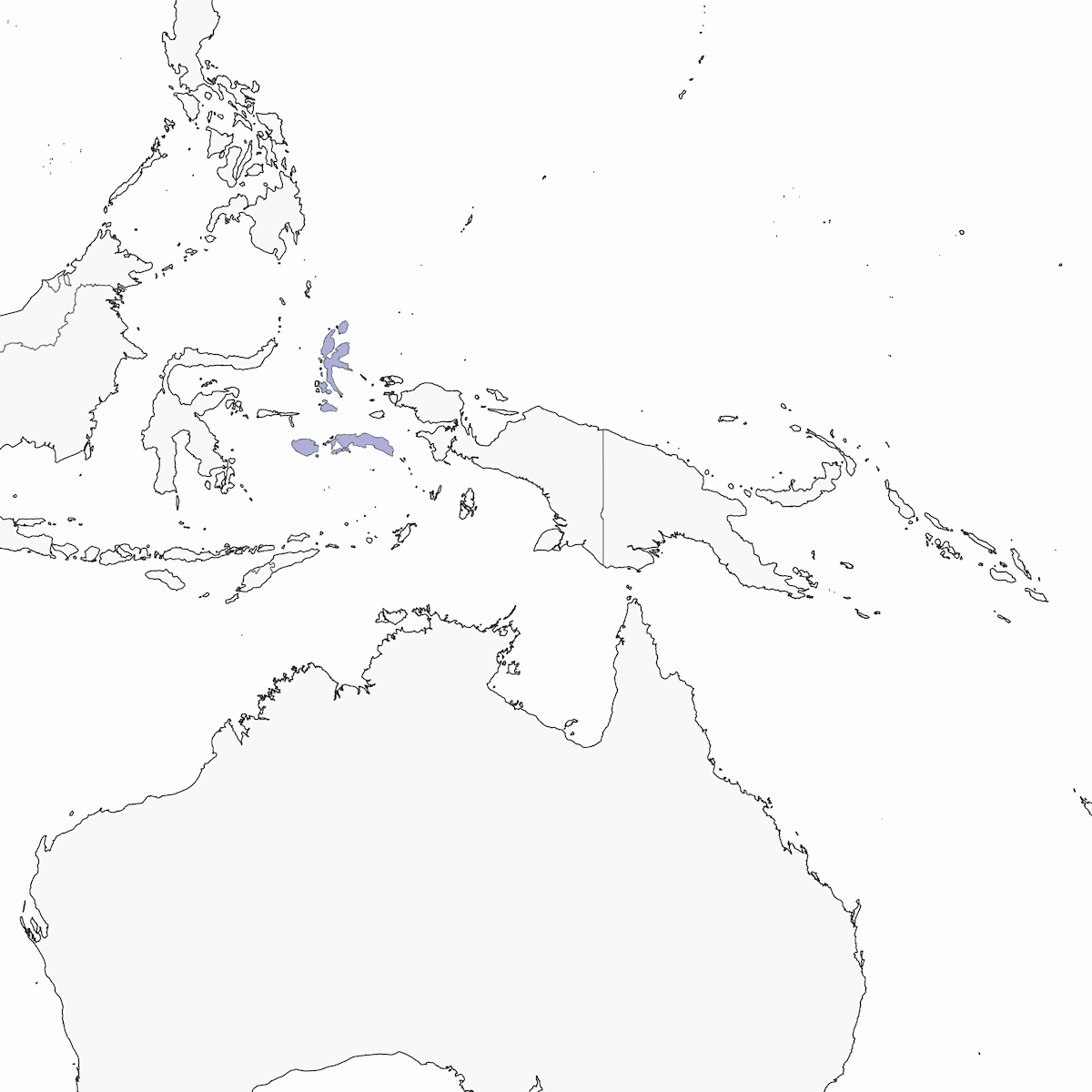Loro Ecleto de las Molucas, Distribución 1