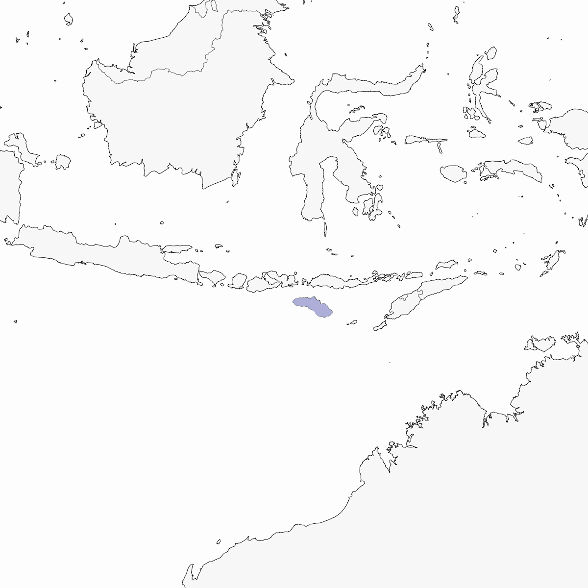 Perroquet eclectus de Sumba, Distribution 1