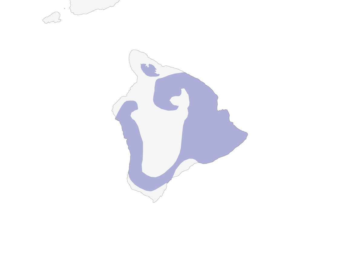Hawaii-Elepaio, Verbreitung 1