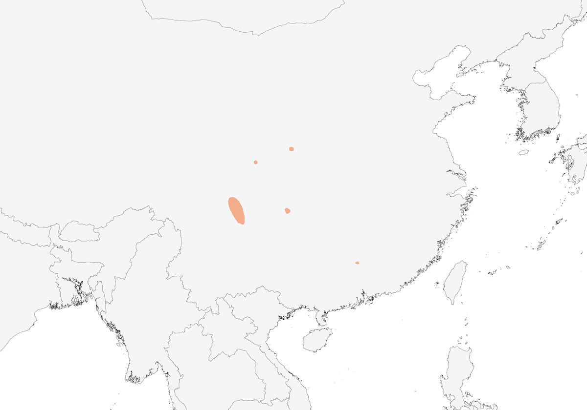 Fogliarola dell'Emei, Distribuzione 1