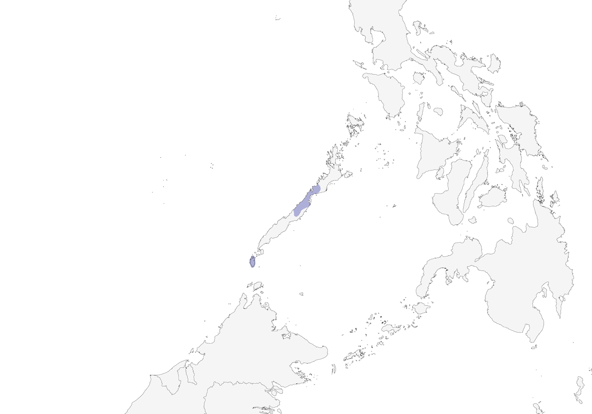 Falcated Wren-Babbler, Distribution 1