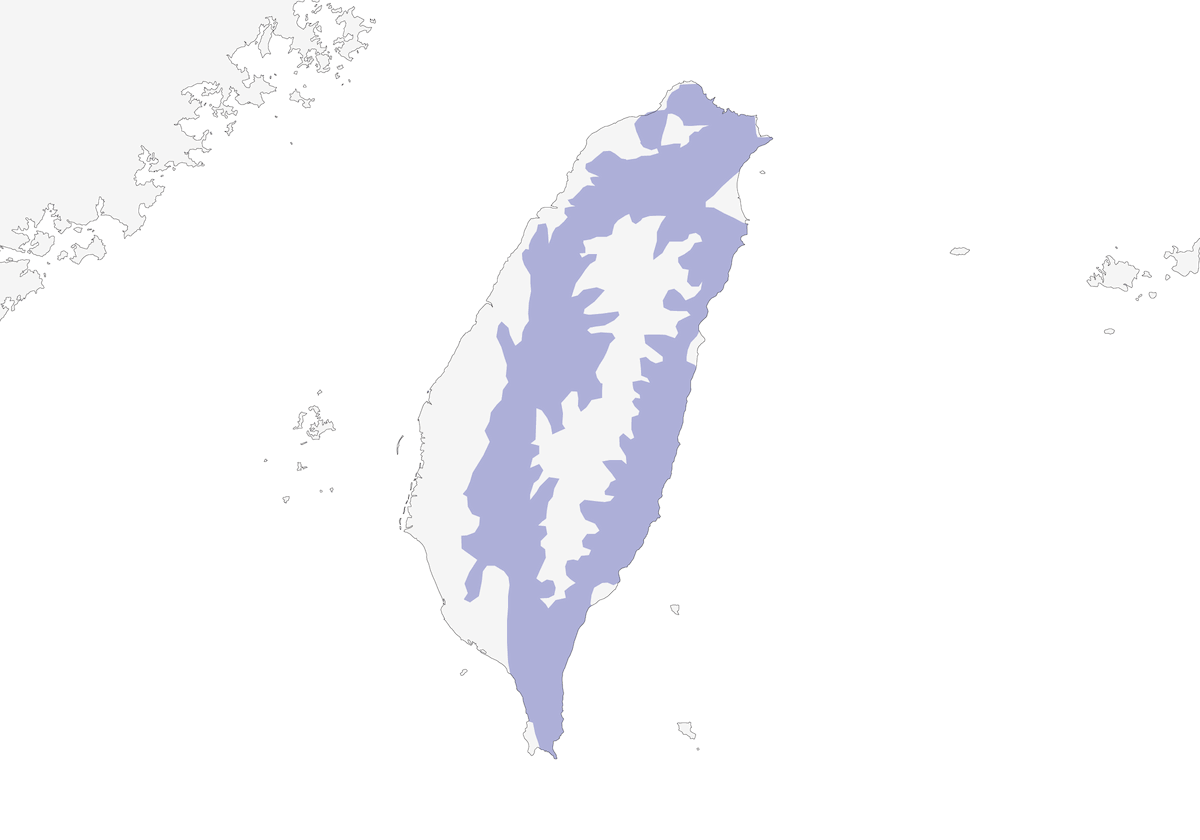 Formosa-Blauelster, Verbreitung 1